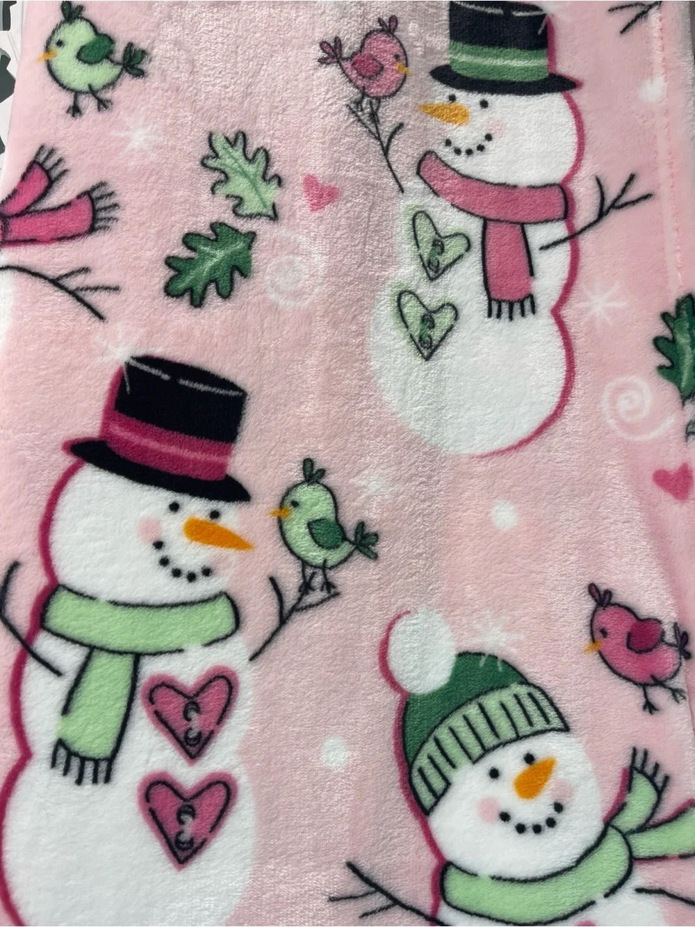 🆕🎄💋BETSEY JOHNSON💋OVERSIZED ULTRA SOFT PLUSH SNOWMAN ⛄️ THROW /BLANKET